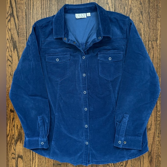 Joan Rivers Cotton Corduroy Shirt - Picture 1 of 17